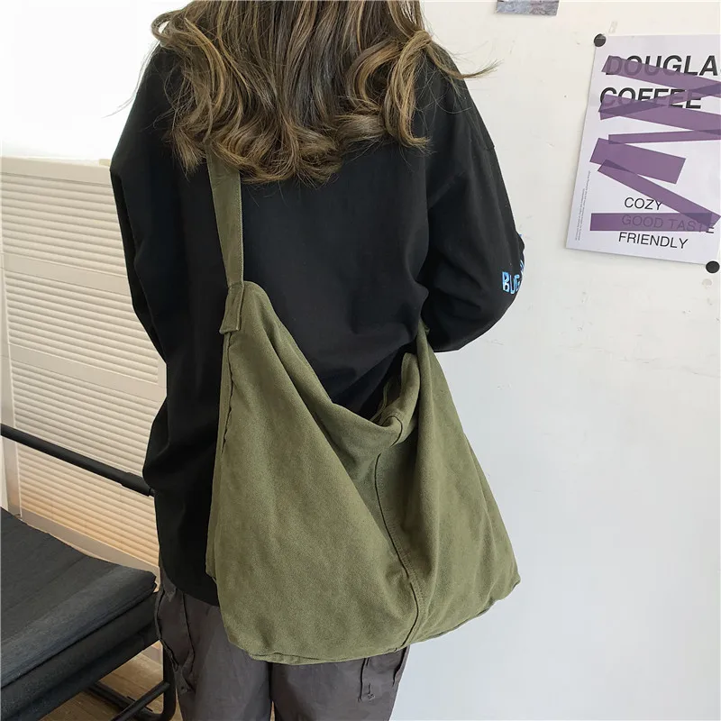 Women’s Shoulder Bag Large Canvas Crossbody Bags for Women 2023 Cotton Cloth Fashion Korean Female Students School Bag Handbags – AliExpress