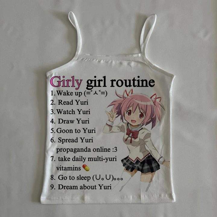 2000s Punk Anime Graphics Tanks & Camis Top Grunge Vintage Gothic Clothes Women Corset Streetwear Y2k Tops Emo Crop Top Clothing – AliExpress