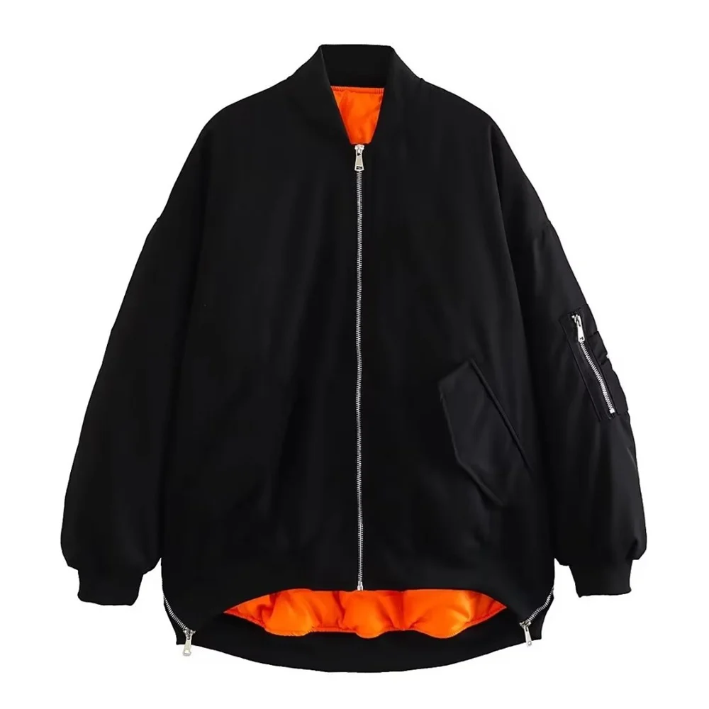 Autumn/Winter New Women’s Casual Loose Fit Cotton Clipped Pilot Jacket Baseball Suit Long Sleeve Collar Coat – AliExpress