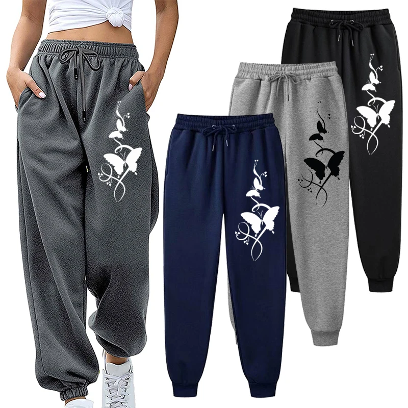 Female Printing Casual Versatile Women Pants Trendy Hip Hop Trousers With Drawstring Pockets Sweatpants – AliExpress