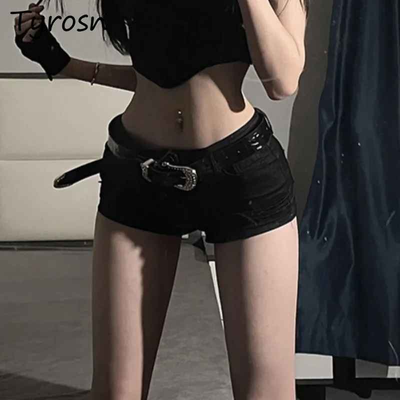 Denim Mini Shorts Women New European Style Trendy Summer Temperament Trousers Popular Button Sexy Sheath Night Club Slim Street – AliExpress