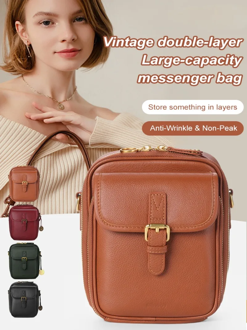 Sacs à bandoulière en cuir PU pour femmes, sacs à main de marque rétro, sacs à main pour dames, notification de téléphone portable, design vintage, initié au printemps – AliExpress