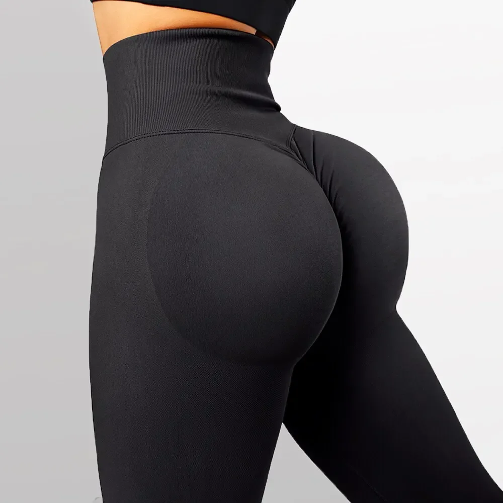 Knitted Seamless Fitness Leggings GYM Pants Women High Waist Push Up Leggings Tight Peach Buttocks Yoga Pants – AliExpress