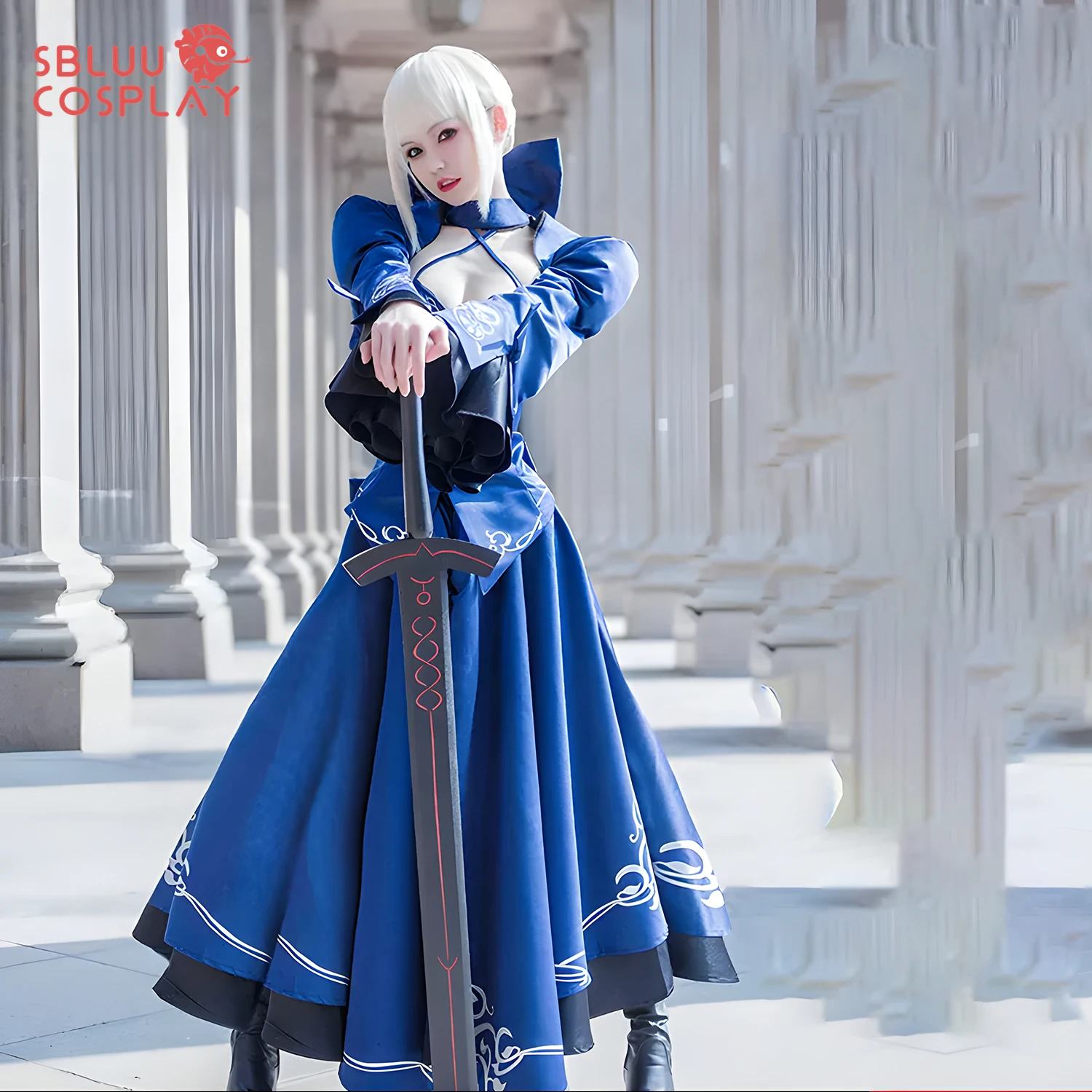 SBluuCosplay Alter Fate Saber Cosplay Costume Arutoria Pendoragon Cosplay Halloween Outfit Party Dress – AliExpress