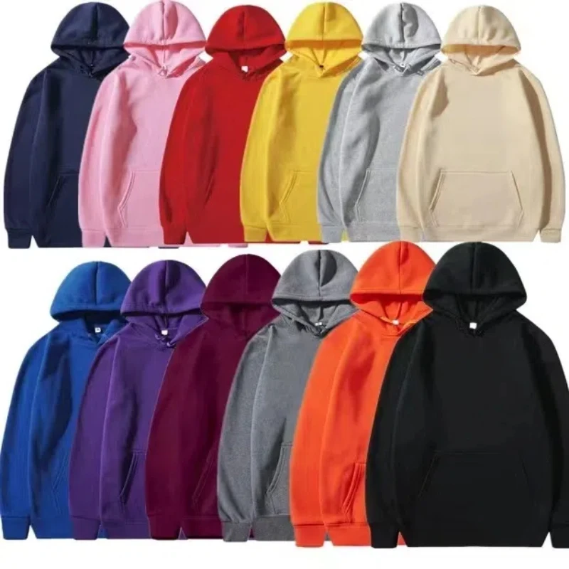 2024 men’s and women’s new hooded sweatshirt men’s solid color sweatshirt women’s and men’s long sleeved inserted pocket pullove – AliExpress